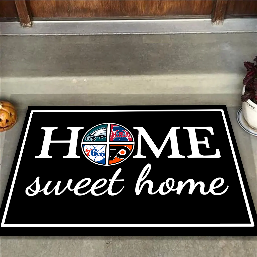 (New) Home Sweet Home - Philadelphia Sport Teams - Anti Slip Indoor Doormat