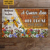 Personalized A Queen Bee And Her Drone Live Here Pallet Wood Rectangle Sign