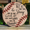 Personalized Baseball Wood Round Sign