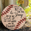Personalized Baseball Wood Round Sign