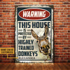 Personalized This House Is Protected By Highly Trained Donkeys Poster