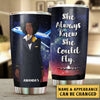 Personalized She Always Knew She Could Fly Flight Attendant Tumbler