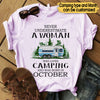 Personalized Never Underestimate A Woman Who Loves Camping Shirt