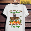 Personalized I Just Want To Work On My Farm And Hang Out With My Dogs Shirt