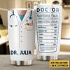 Personalized Doctor Nutritional Facts Tumbler