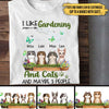 Personalized I Like Garden And Cats Shirt