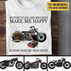 Personalized Motorcycles And Records Make Me Happy Shirt