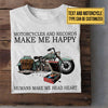 Personalized Motorcycles And Records Make Me Happy Shirt