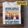 Personalized Easily Distracted By Cats And Horses Shirt