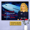 Personalized The Sky Is Home Flight Attendant Poster &amp; Canvas
